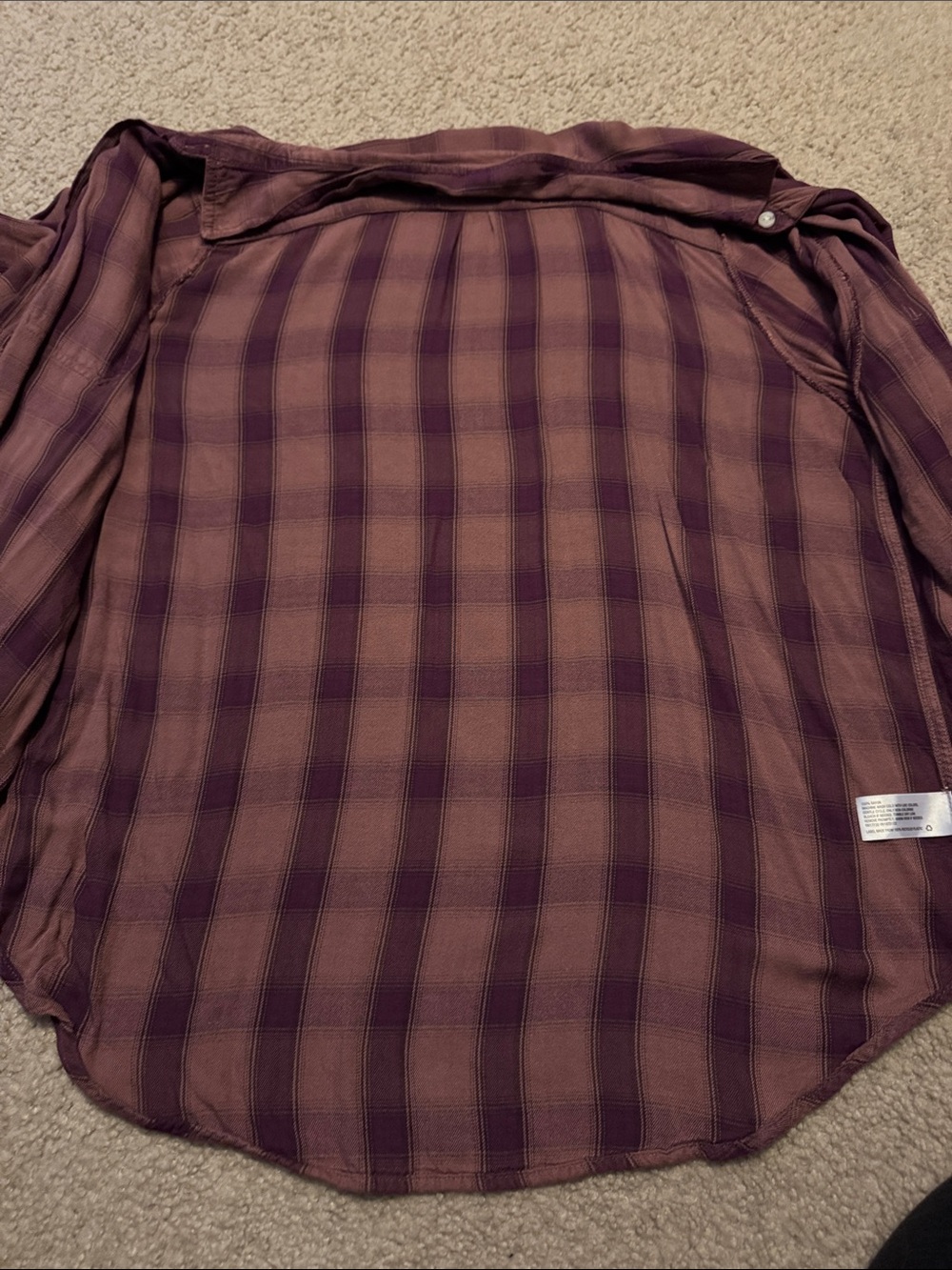 Mossimo Supply Co. Women's Purple Plaid Button-Down Shirt - Picture 4 of 6